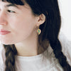 Nest Pretty Things - Small leaf earrings with colorful beads