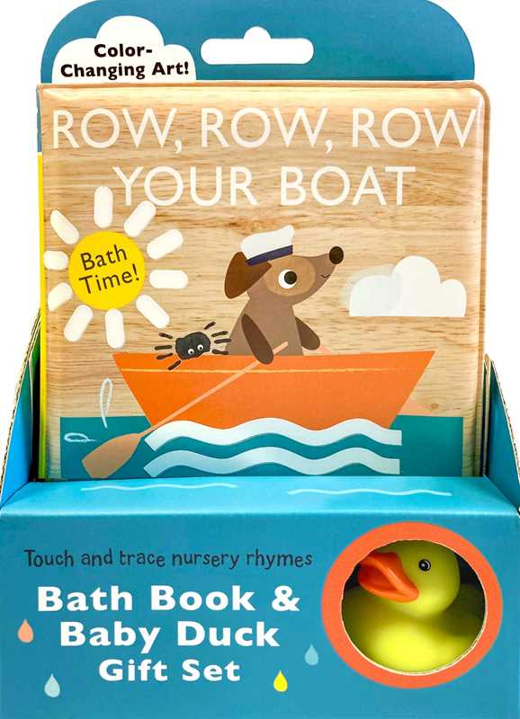 Simon & Schuster - Touch and Trace Nursery Rhymes: Row, Row, Row Your Boat Bath Book & Baby Duck Gift Set by Editors of Silver Dolphin Books