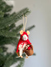 Ganapati - Little Red Mouse-ette Felt Ornament