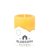 Bluecorn Candles - Beeswax Pillar Candles - 100% Pure, Dripless, 8 Sizes