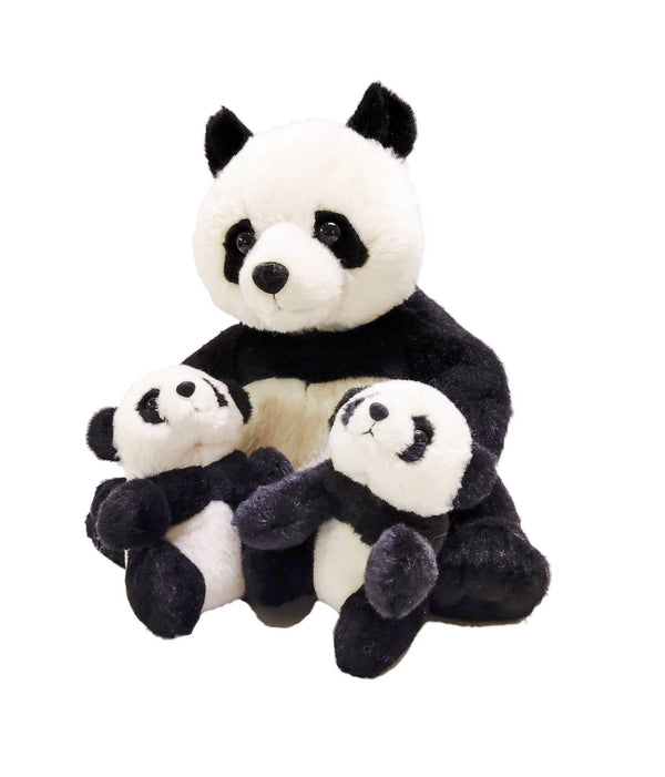 Wild Republic - Mom Babies Panda Stuffed Animal 12"