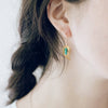 Nest Pretty Things - Small leaf earrings with colorful beads
