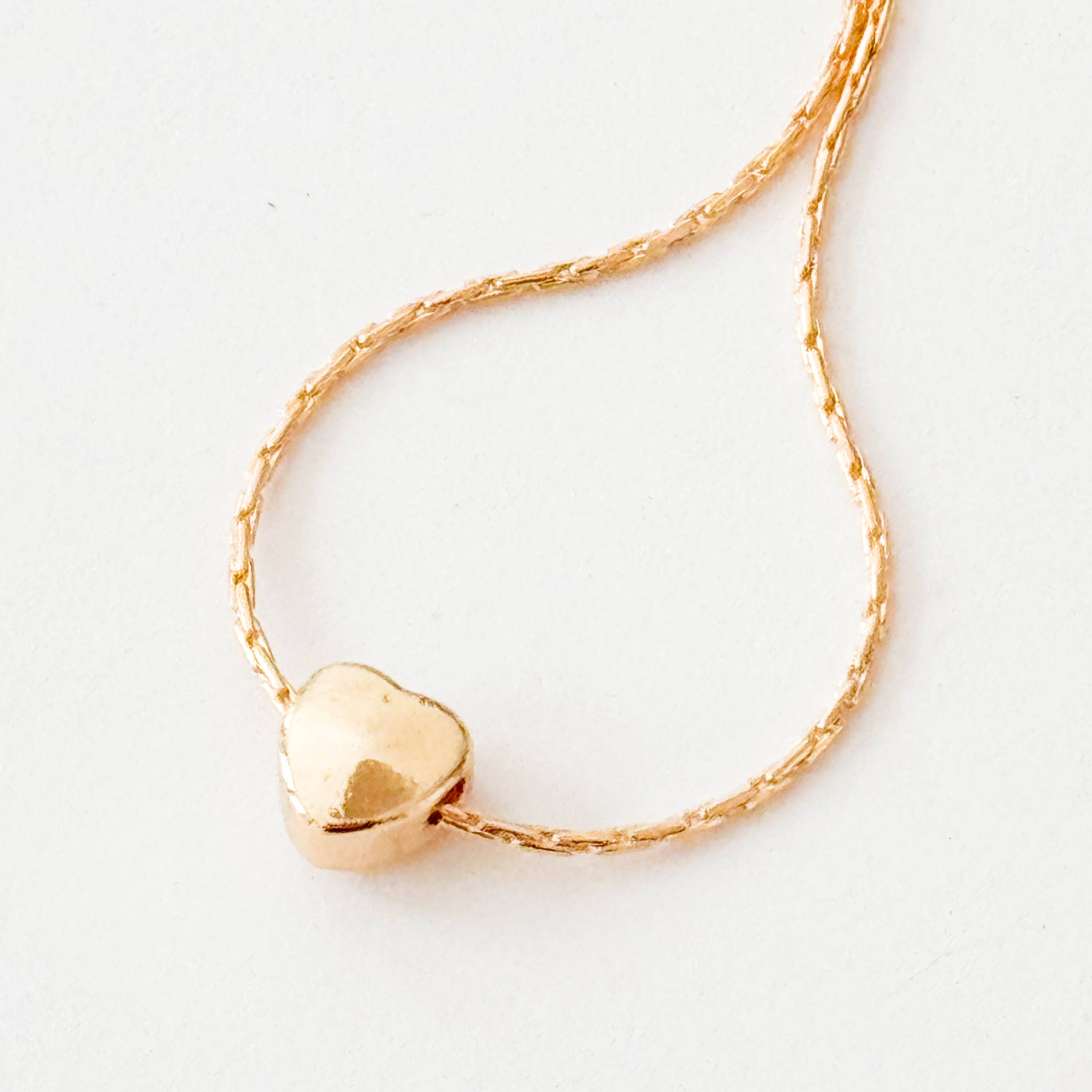 Nest Pretty Things - Tiny Gold  Filled Heart Charm Necklace