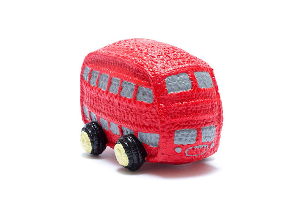 Best Years Ltd - London Bus Toy, Bath Toy and Teether, Natural Rubber Red