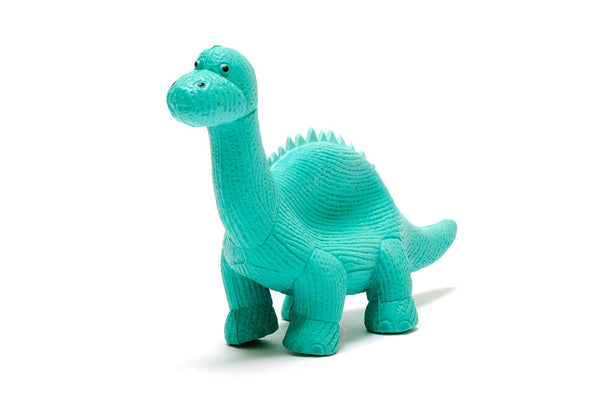 Best Years Ltd - Natural Rubber Dinosaur Toy, Bath Toy and Teether Ice Blue