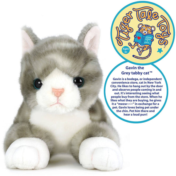 Gavin the Grey Tabby Cat | 13 Inch Stuffed Animal Plush