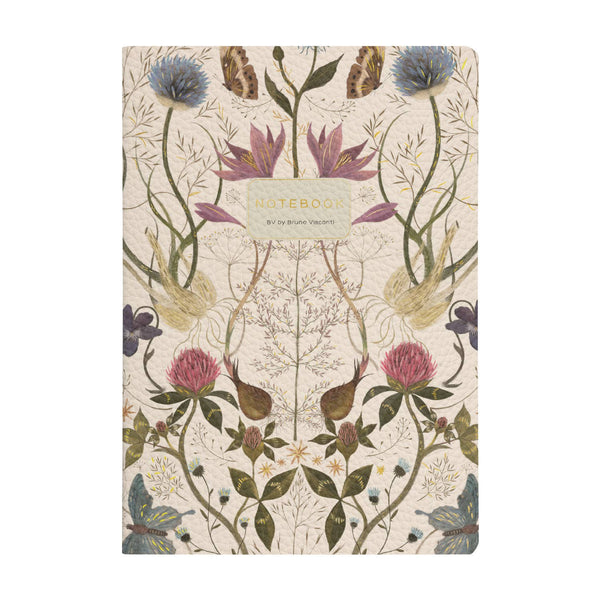 BV by Bruno Visconti - Vegan Leather A5 Notebook - Symmetrical Flora 