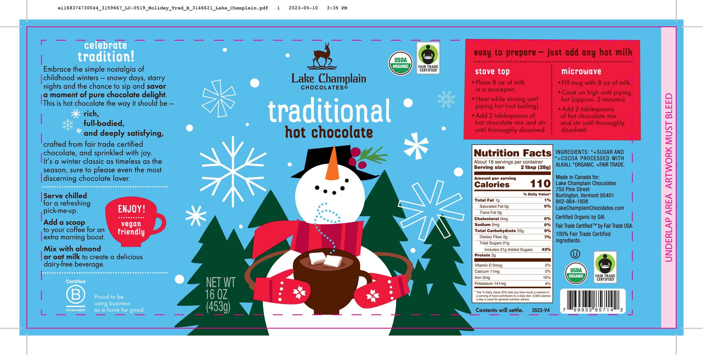 Lake Champlain Chocolates - Winter Organic Hot Chocolate