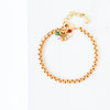 Nest Pretty Things - Adjustable Thick Gold Chain Bracelet With Tiny Bead Cluster