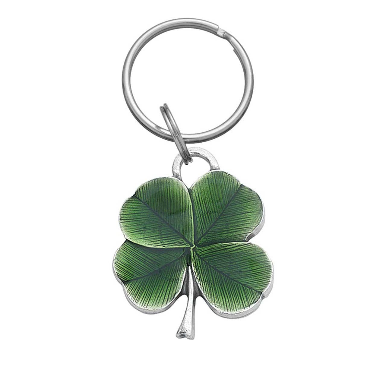 Danforth Pewter - Clover / Green Keyring