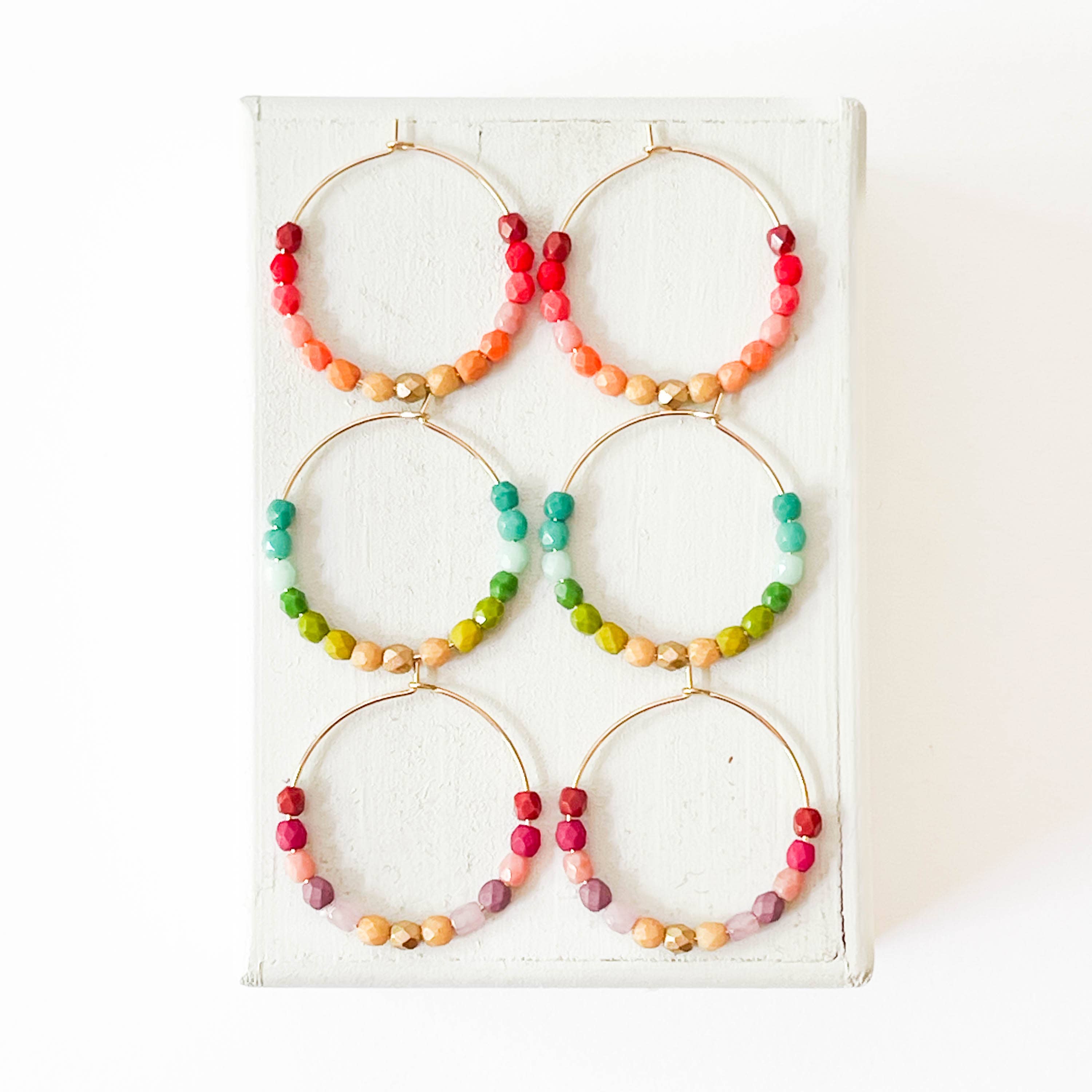 Nest Pretty Things - Colorful Gold Filled Ombre Hoops