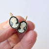 Nest Pretty Things - Small Black Cameo Earrings