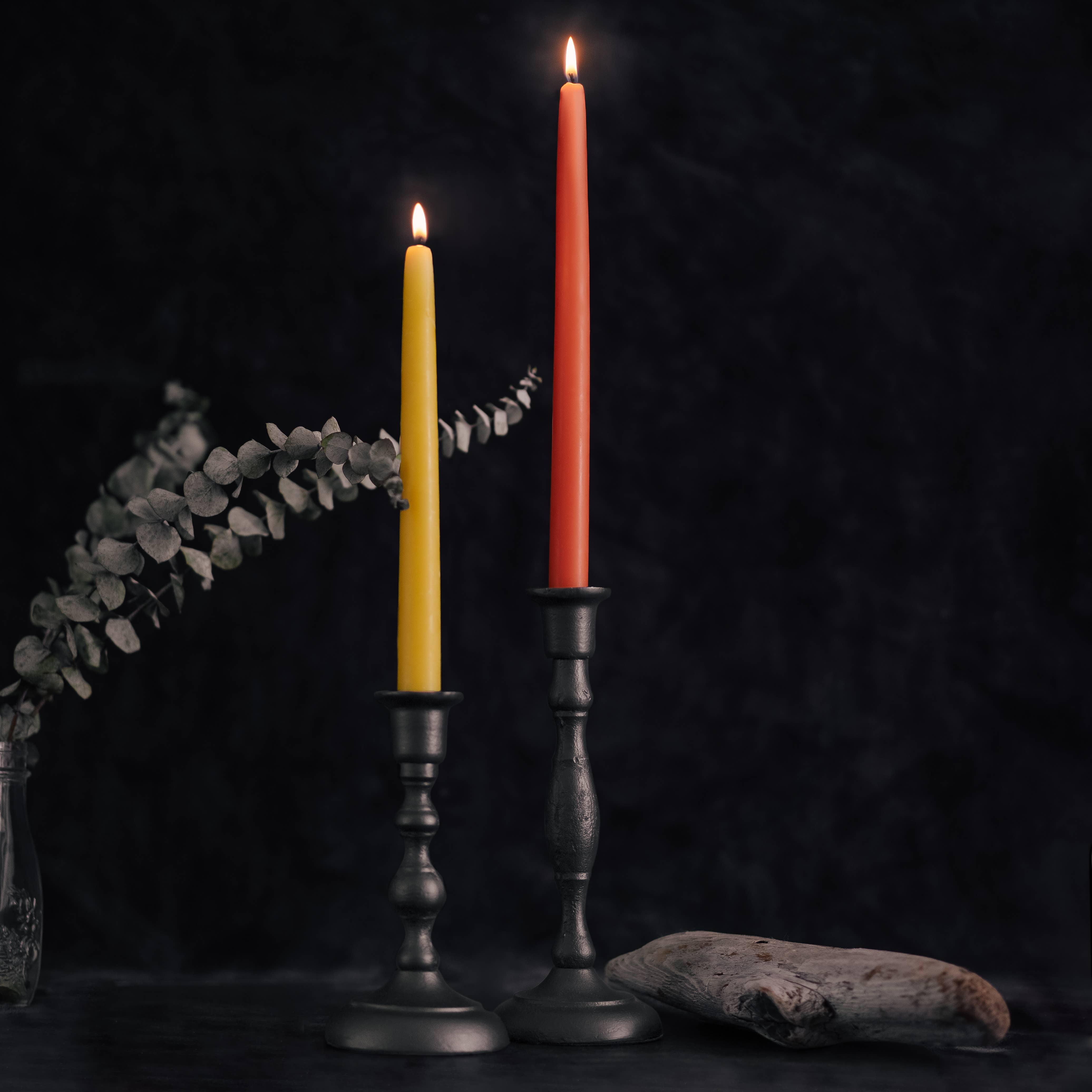 Bluecorn Candles - Beeswax Taper Candles – Eco-Friendly, Dripless & Handmade