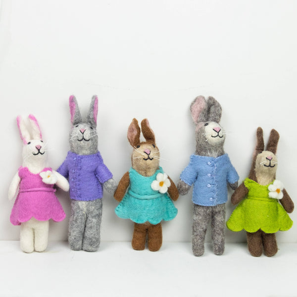 The Winding Road - Felt Easter Bunny Dolls