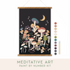 Breathe People - Night Mushrooms Meditative Art Paint by Number Kit