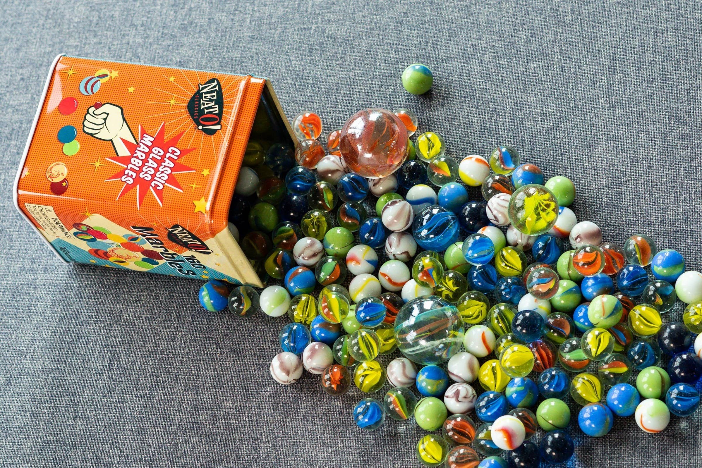 Toysmith - Neato! Marbles In A Tin Box
