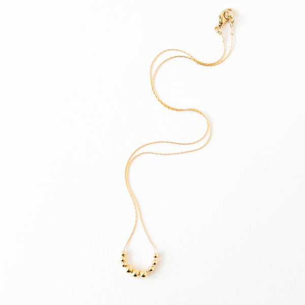 Nest Pretty Things - Dainty Gold-Filled Snake Chain Necklace With Tiny GF Beads