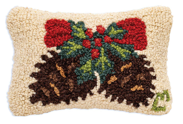 Chandler 4 Corners - Holiday Cones - 8" X 12" Hooked Wool Pillow