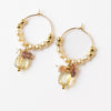 Nest Pretty Things - Small Gold Filled Hoops with Pearls, Crystals & Green Glass