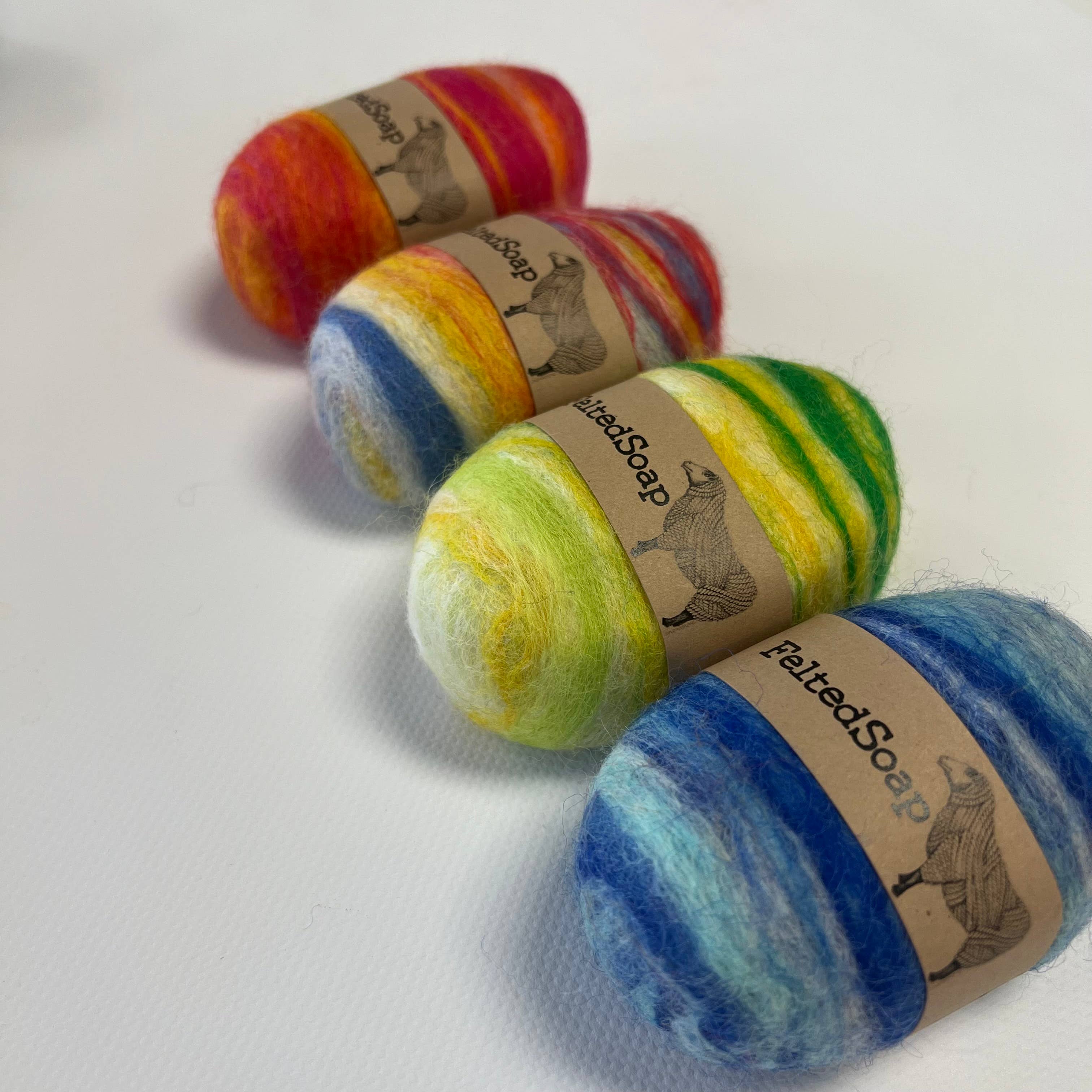 Twisted Purl LLC - Felted Soap Summertime Multi Color 12 Pack