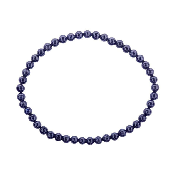 Crystal Bracelet - 4mm Blue Goldstone