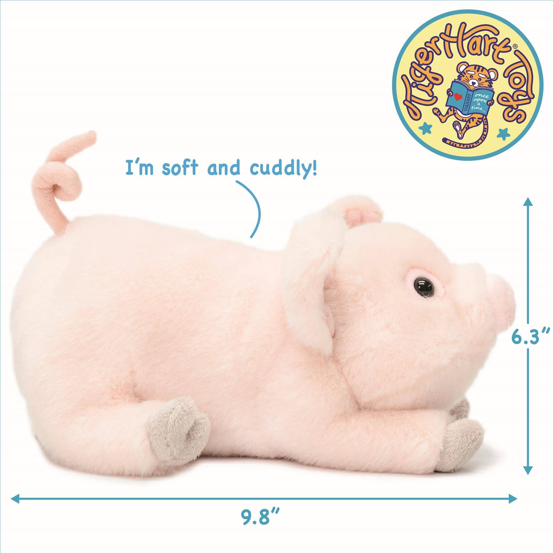 VIAHART Toy Co. - TigerHart Perla The Pig - 10 Inch Stuffed Animal Plush