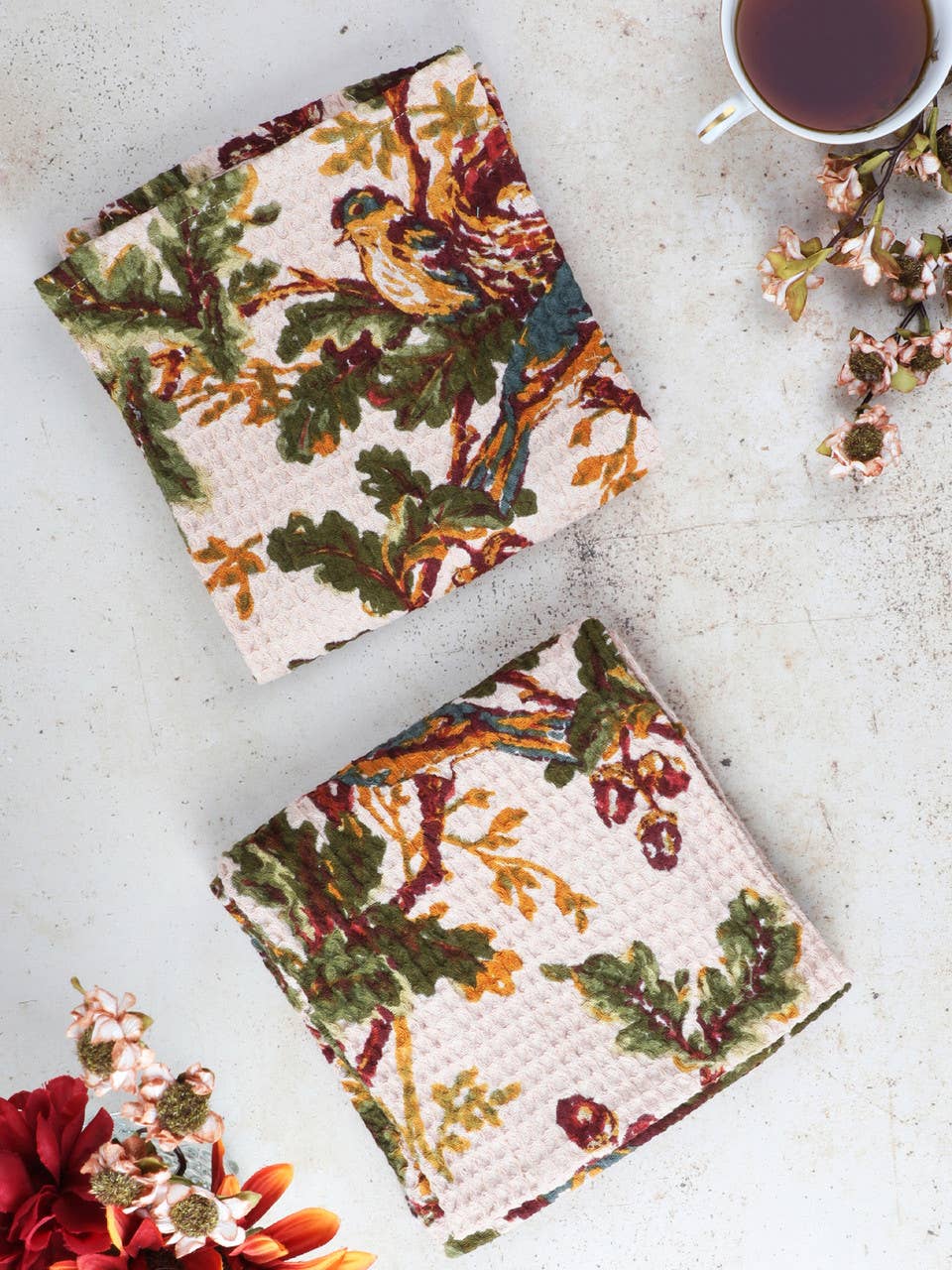April Cornell - Whispering Oaks Tea Towel Set of 2 - Antique