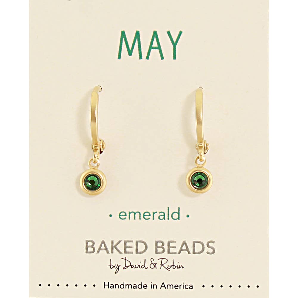 Baked Beads - Birthstone Huggie Earring