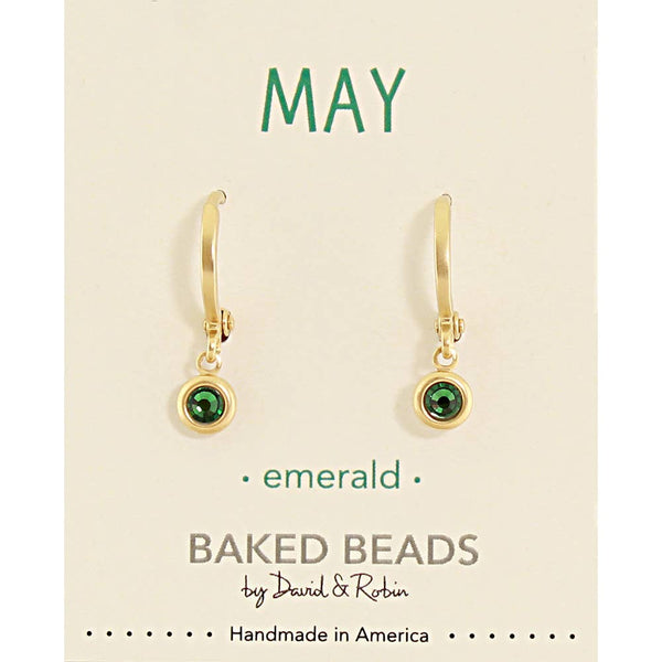 Baked Beads - Birthstone Huggie Earring