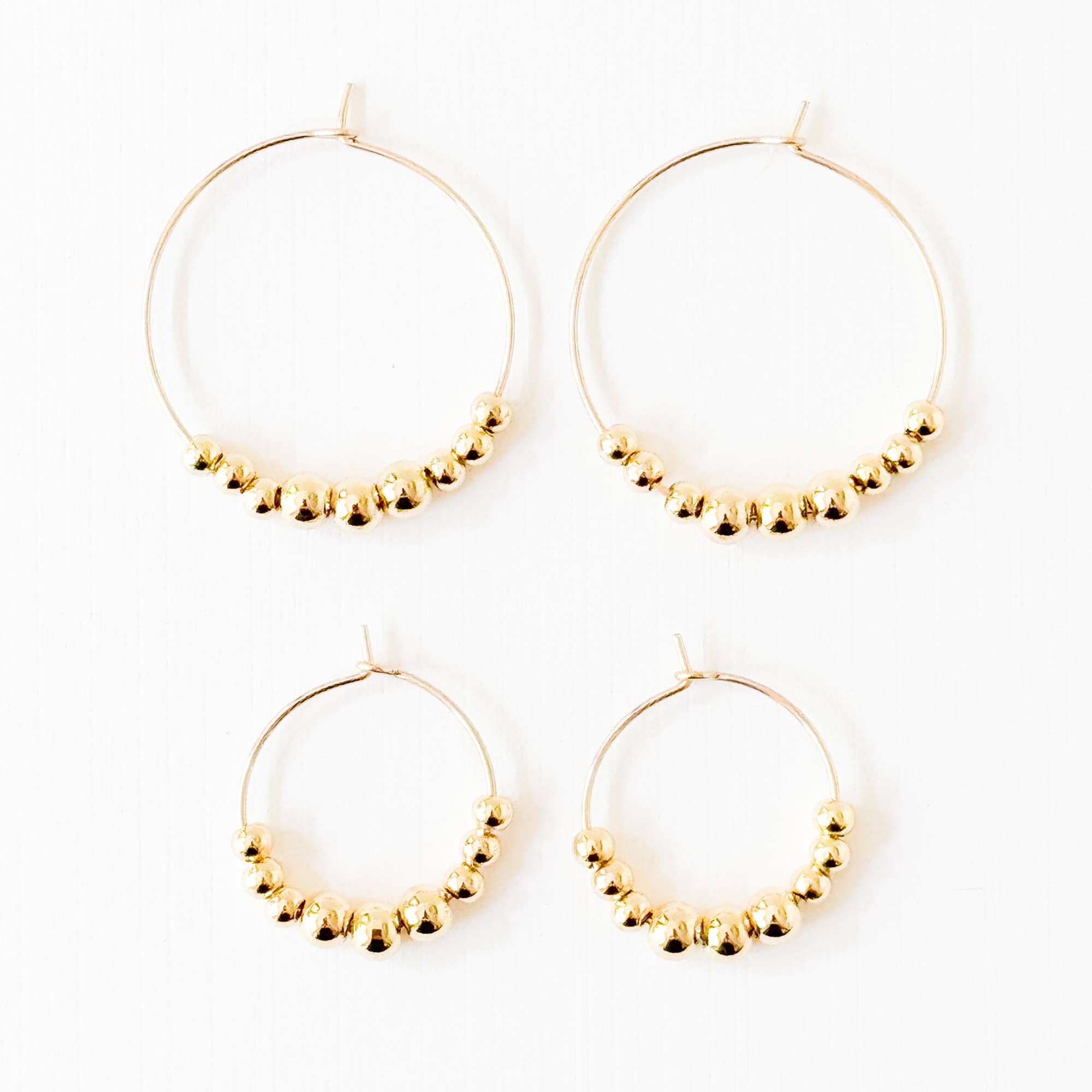Nest Pretty Things - Dainty Gold-Filled Hoop Earrings Waterproof Minimalist Hoops