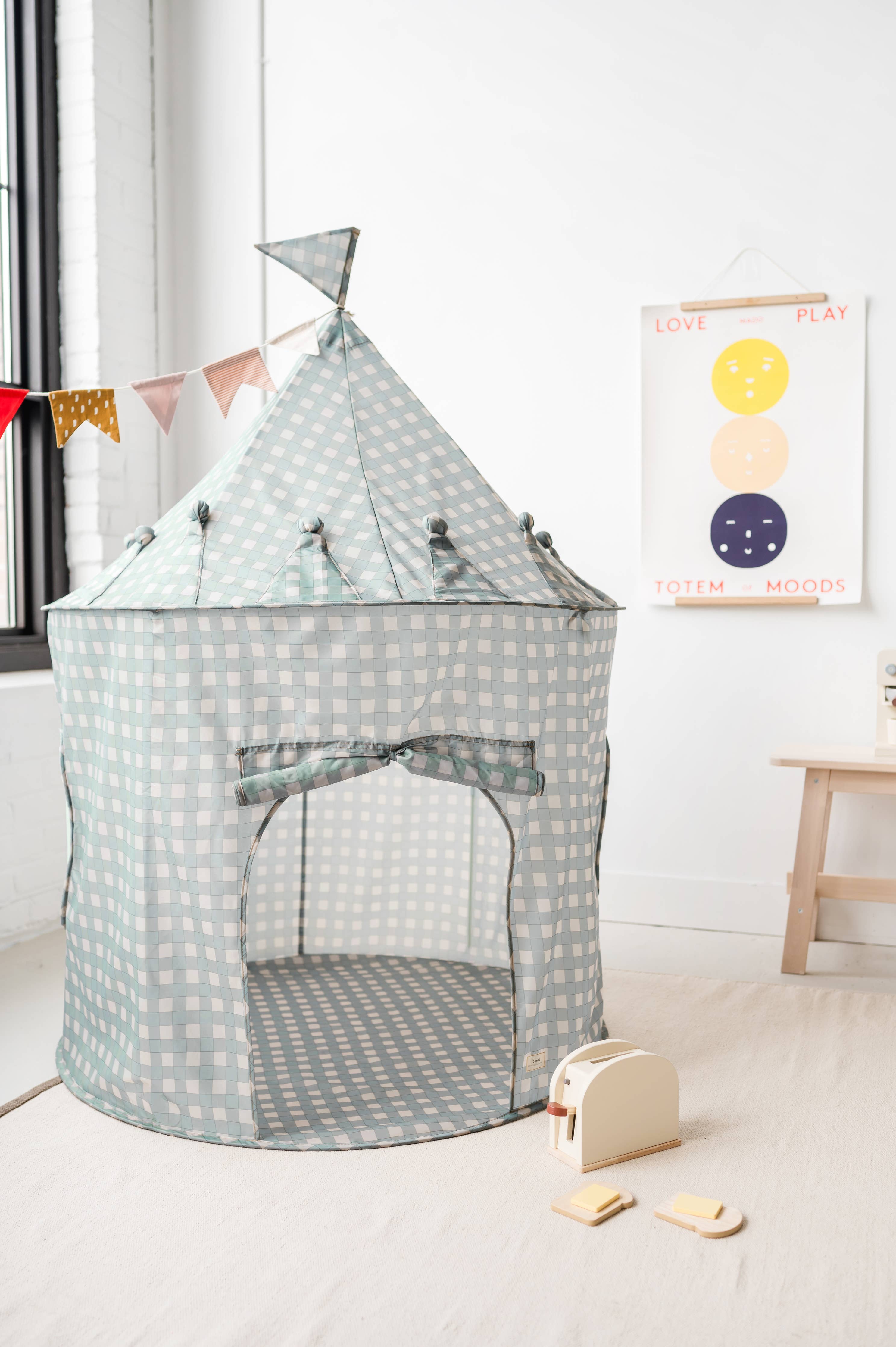 3 Sprouts - Recycled Fabric Play Tent Castle - Prints