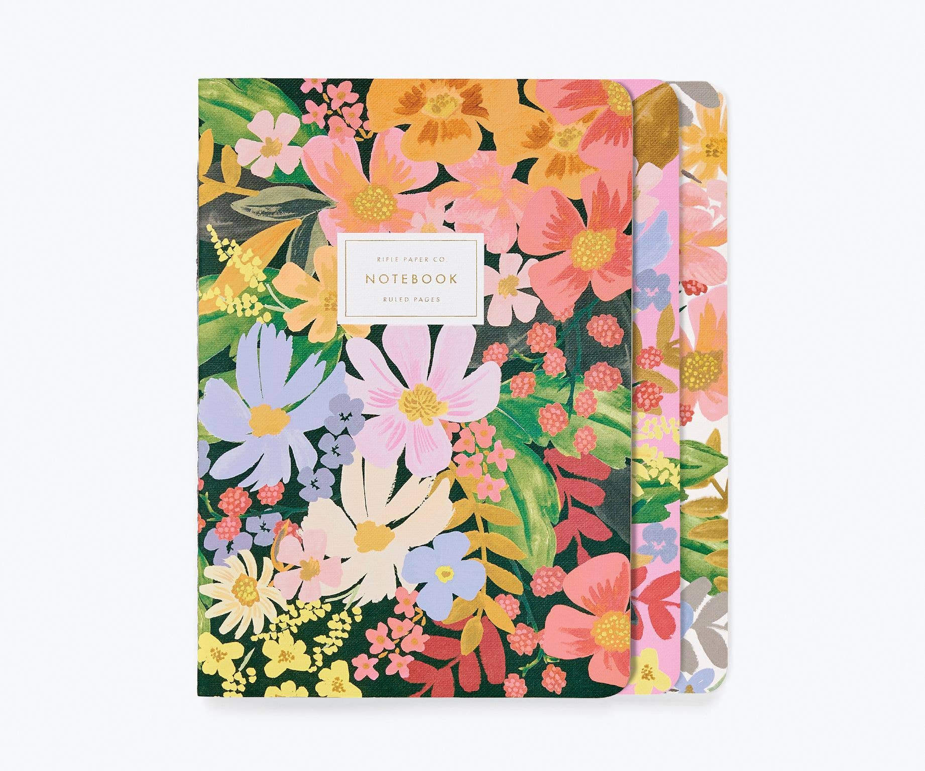Rifle Paper Co. - Set of 3 Marguerite Stitched Notebooks