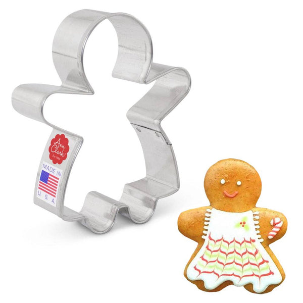 Ann Clark - Gingerbread Girl Cookie Cutter, 3 3/4". (Bag of 1 Dozen)