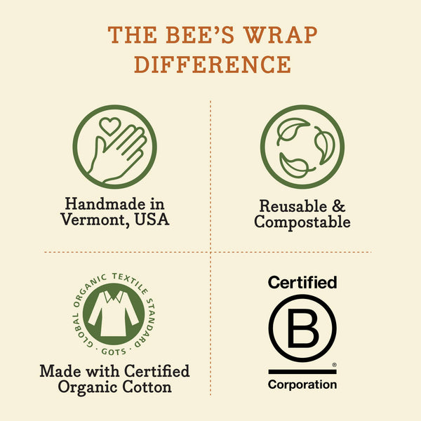 Bee's Wrap - Assorted 3 Pack - Herb Garden, Plant Based Wax