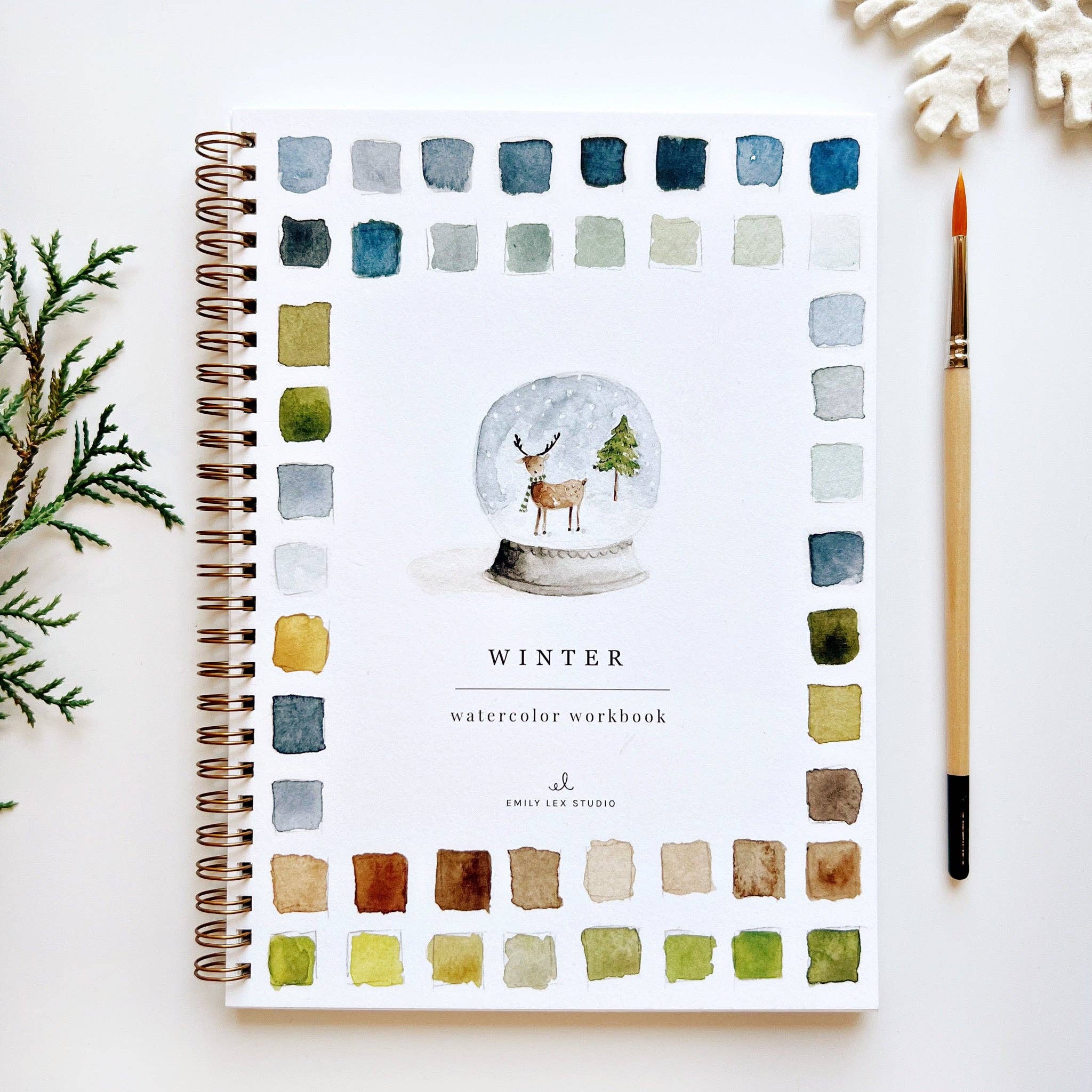 emily lex studio - Winter watercolor workbook