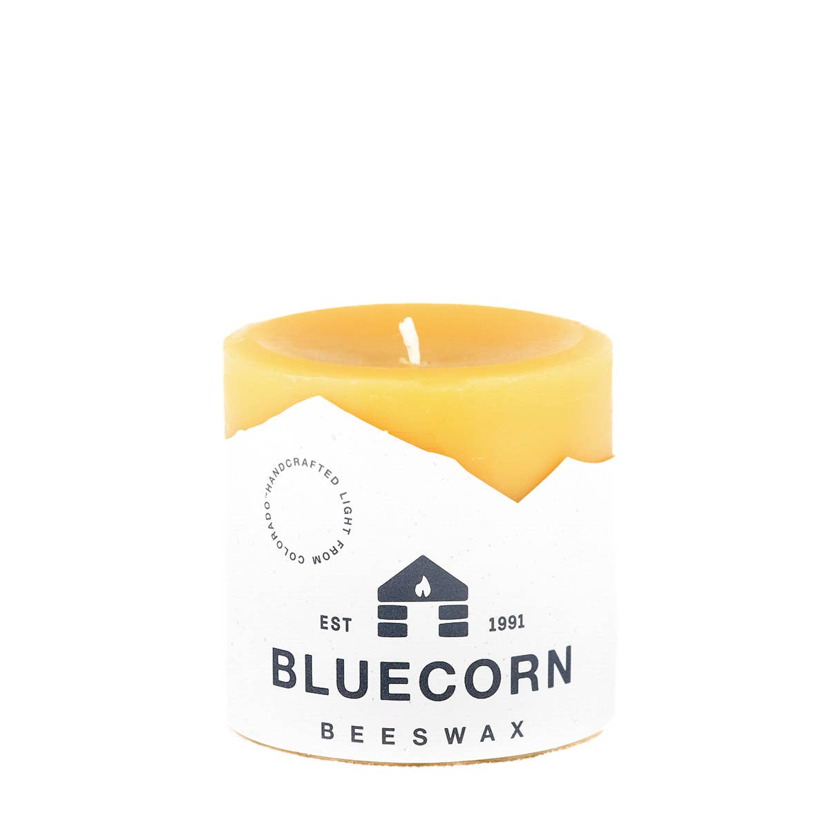 Bluecorn Candles - Beeswax Pillar Candles - 100% Pure, Dripless, 8 Sizes