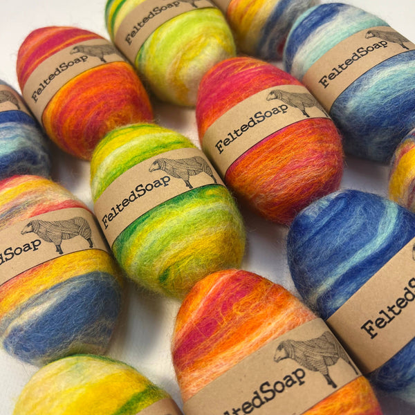 Twisted Purl LLC - Felted Soap Summertime Multi Color 12 Pack