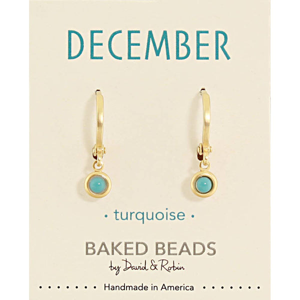 Baked Beads - Birthstone Huggie Earring