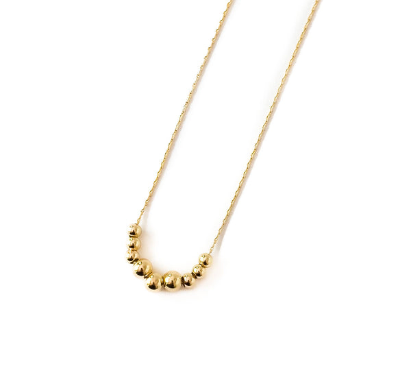 Nest Pretty Things - Dainty Gold-Filled Snake Chain Necklace With Tiny GF Beads