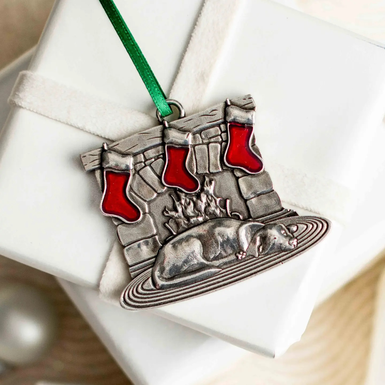 Danforth Pewter | Handcrafted Heirloom Quality Gifts - Hung with Care Ornament | Christmas Ornament | Pewter Gift