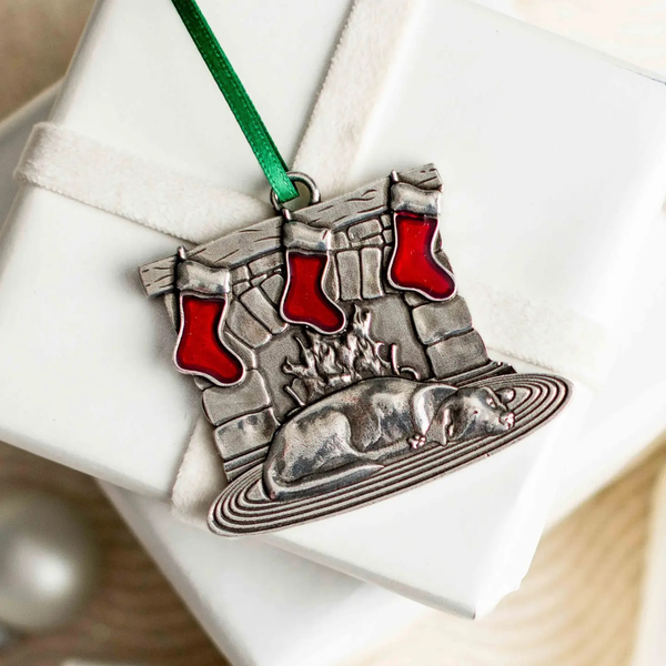 Danforth Pewter | Handcrafted Heirloom Quality Gifts - Hung with Care Ornament | Christmas Ornament | Pewter Gift