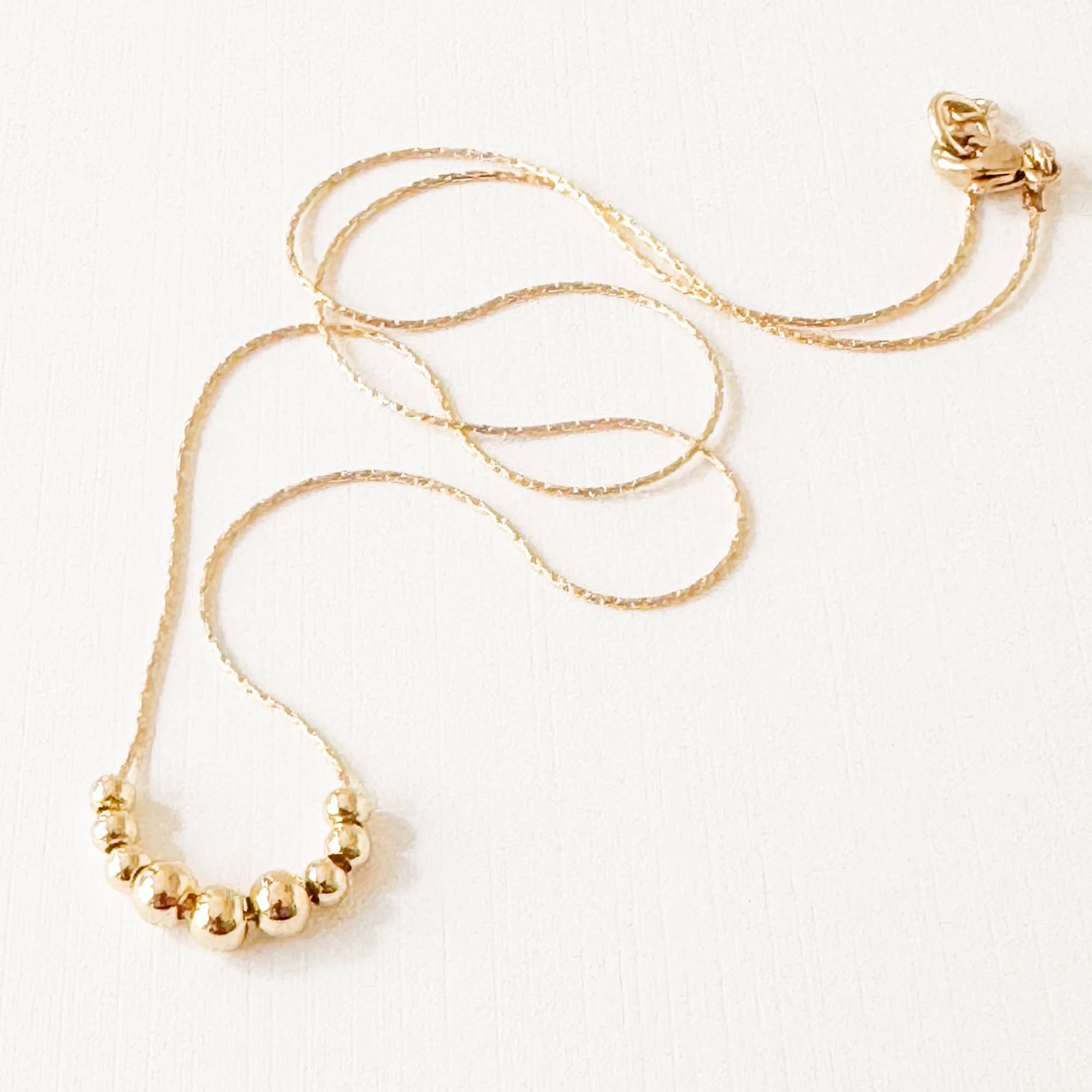 Nest Pretty Things - Dainty Gold-Filled Snake Chain Necklace With Tiny GF Beads
