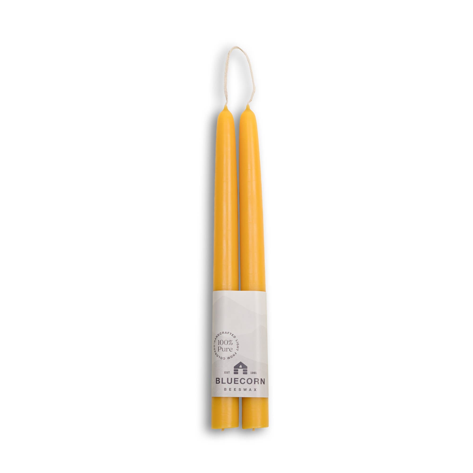 Bluecorn Candles - Beeswax Taper Candles – Eco-Friendly, Dripless & Handmade
