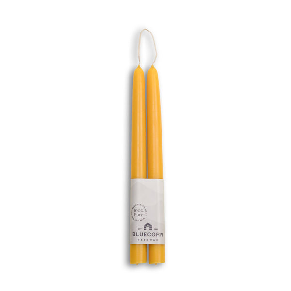 Bluecorn Candles - Beeswax Taper Candles – Eco-Friendly, Dripless & Handmade
