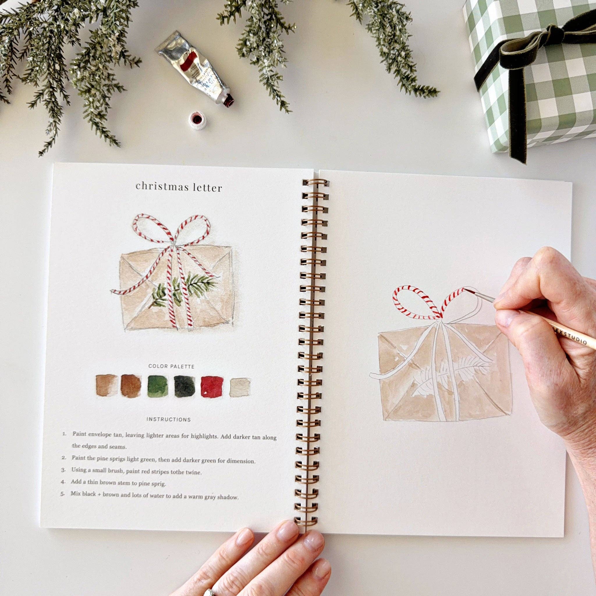 emily lex studio - Classic christmas watercolor workbook