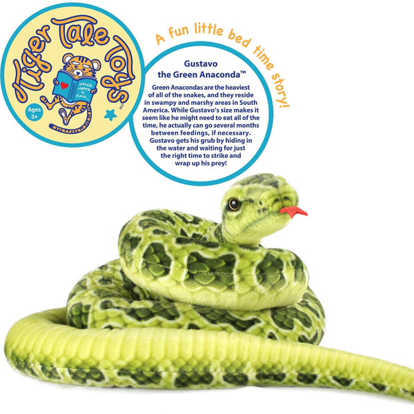 VIAHART Toy Co. - Gustavo The Green Anaconda | 100 Inch Stuffed Animal Plush