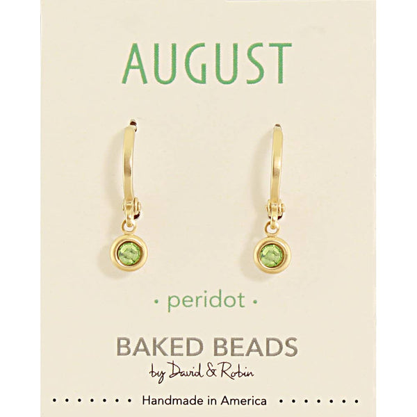 Baked Beads - Birthstone Huggie Earring