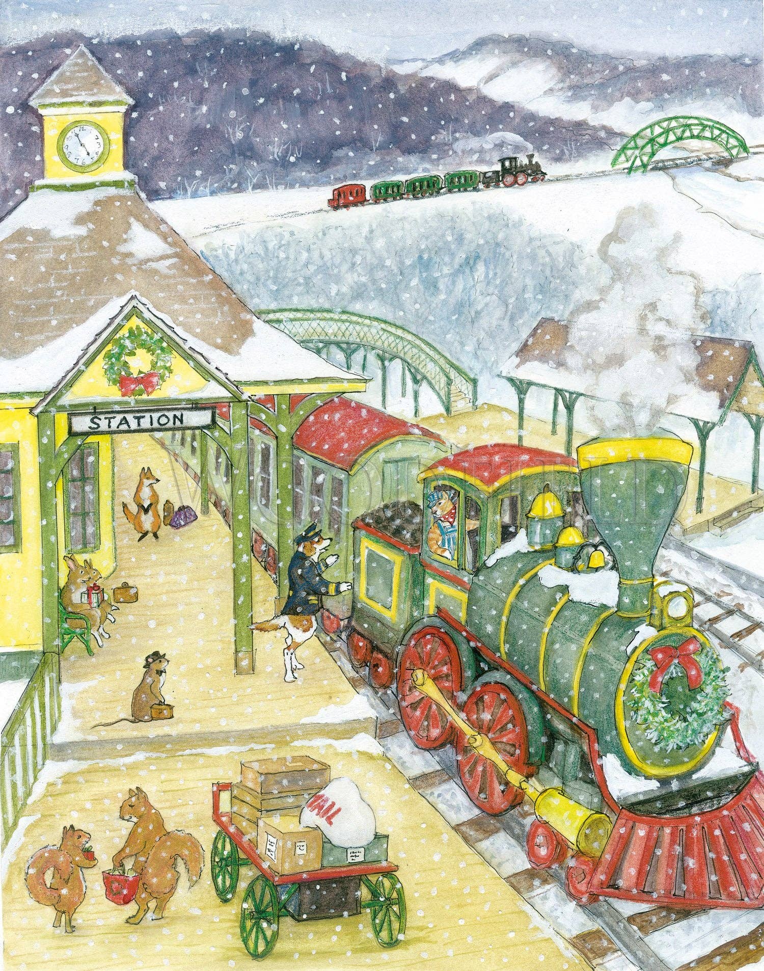 Woodfield Press - 3028 - Train Station Advent Calendar