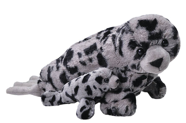 Wild Republic - Mom Baby Harbor Seal Stuffed Animal 12"