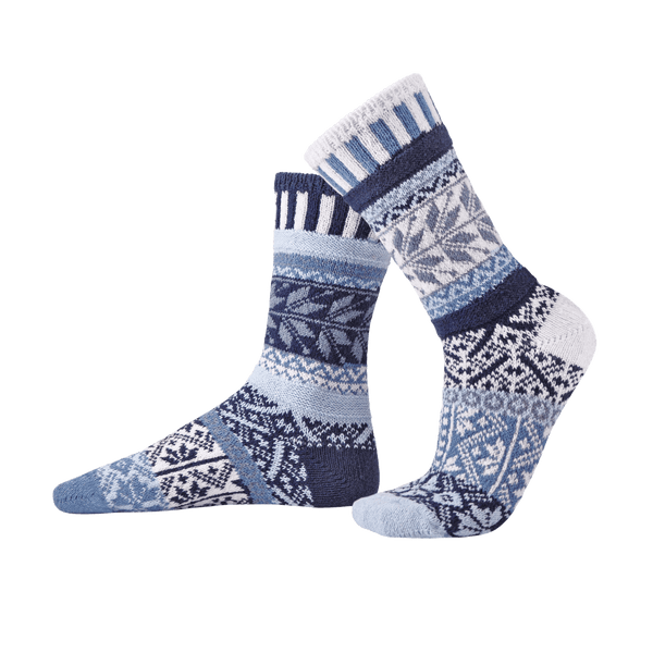 Solmate Socks - Snowdrop Cozy Socks | Made in USA Christmas Holiday Gifts